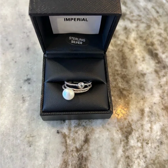 Imperial Sterling Silver Ring with White Pearl NWT - Picture 5 of 6